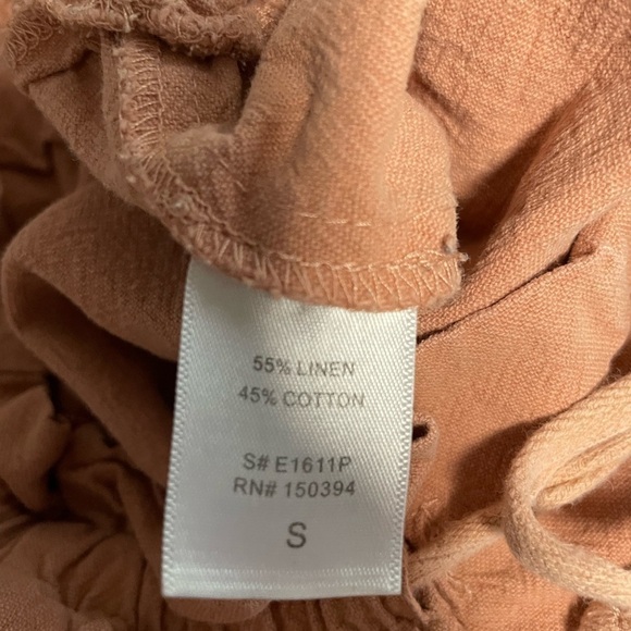 Etophe Studio linen blend paperbag waist cropped wide leg pants. Size Small - Picture 6 of 7